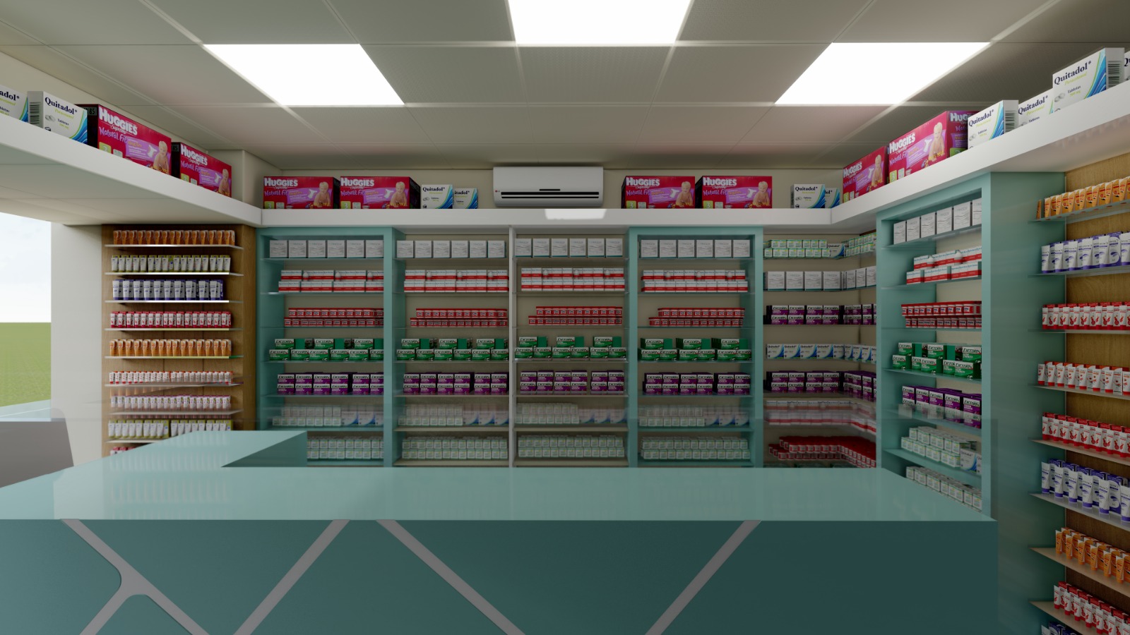 Ethereal Hotel corridor