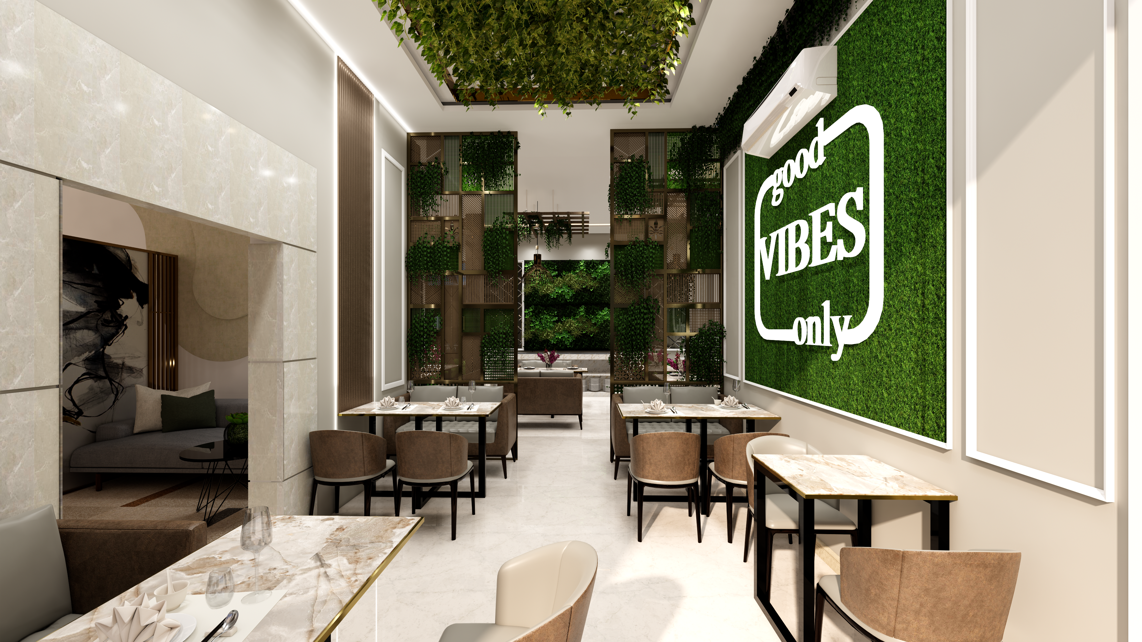 Ethereal Hotel corridor